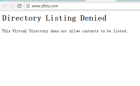 打开网站出现Directory Listing Denied